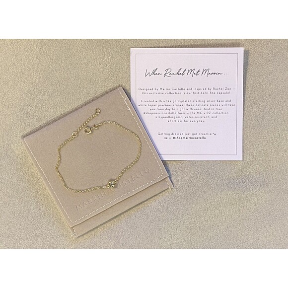 Marrin Costello Curateur Soleil Gold Topaz Dainty‎ Bracelet MSRP $150 NEW - Picture 2 of 8